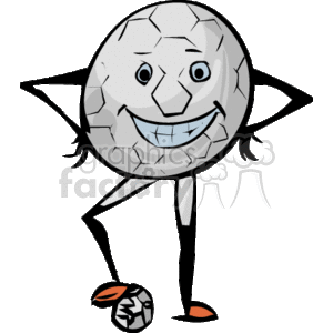 Happy Soccer Ball Character