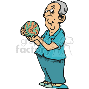 Man holding a bowling ball