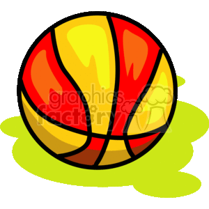 Orange and yellow basketball