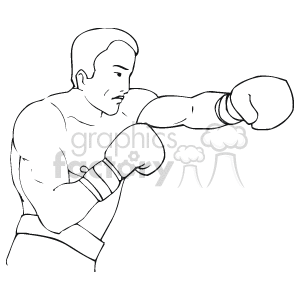 Boxer Throwing Punch