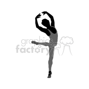 Silhouette of a ballet dancer in a graceful pose