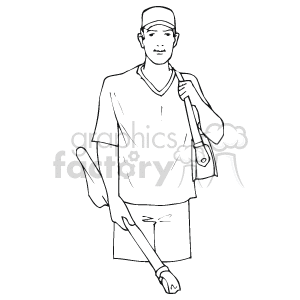   The clipart image shows a man who appears to be a fisherman. He