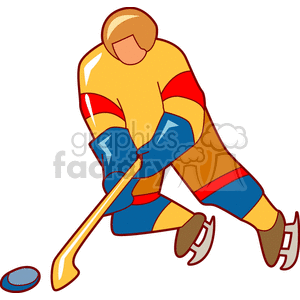 cartoon hockey player