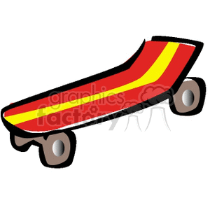 Red and Yellow skateboard