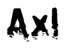 The image contains the word Axl in a stylized font with a static looking effect at the bottom of the words