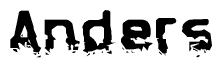 The image contains the word Anders in a stylized font with a static looking effect at the bottom of the words