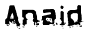 The image contains the word Anaid in a stylized font with a static looking effect at the bottom of the words