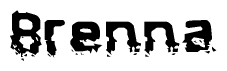 The image contains the word Brenna in a stylized font with a static looking effect at the bottom of the words