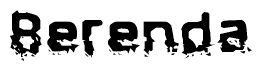 The image contains the word Berenda in a stylized font with a static looking effect at the bottom of the words