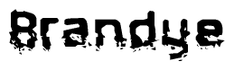 The image contains the word Brandye in a stylized font with a static looking effect at the bottom of the words