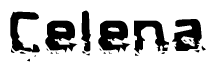 The image contains the word Celena in a stylized font with a static looking effect at the bottom of the words