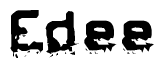 The image contains the word Edee in a stylized font with a static looking effect at the bottom of the words