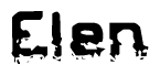 The image contains the word Elen in a stylized font with a static looking effect at the bottom of the words