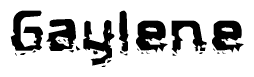 The image contains the word Gaylene in a stylized font with a static looking effect at the bottom of the words