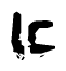 The image contains the word Ic in a stylized font with a static looking effect at the bottom of the words
