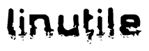 The image contains the word Iinutile in a stylized font with a static looking effect at the bottom of the words