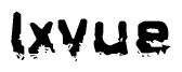 The image contains the word Ixvue in a stylized font with a static looking effect at the bottom of the words
