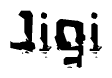 The image contains the word Jigi in a stylized font with a static looking effect at the bottom of the words