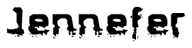 The image contains the word Jennefer in a stylized font with a static looking effect at the bottom of the words