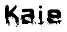 The image contains the word Kaie in a stylized font with a static looking effect at the bottom of the words