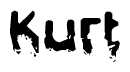 The image contains the word Kurt in a stylized font with a static looking effect at the bottom of the words