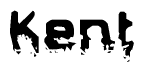 The image contains the word Kent in a stylized font with a static looking effect at the bottom of the words