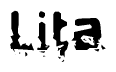 The image contains the word Lita in a stylized font with a static looking effect at the bottom of the words