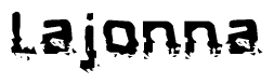 The image contains the word Lajonna in a stylized font with a static looking effect at the bottom of the words