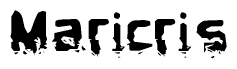 The image contains the word Maricris in a stylized font with a static looking effect at the bottom of the words