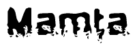 The image contains the word Mamta in a stylized font with a static looking effect at the bottom of the words