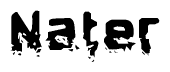 The image contains the word Nater in a stylized font with a static looking effect at the bottom of the words