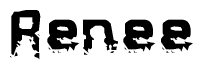 The image contains the word Renee in a stylized font with a static looking effect at the bottom of the words