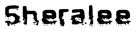 The image contains the word Sheralee in a stylized font with a static looking effect at the bottom of the words
