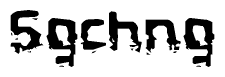 The image contains the word Sgchng in a stylized font with a static looking effect at the bottom of the words