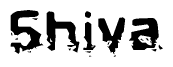 The image contains the word Shiva in a stylized font with a static looking effect at the bottom of the words