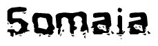 The image contains the word Somaia in a stylized font with a static looking effect at the bottom of the words
