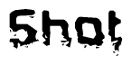 The image contains the word Shot in a stylized font with a static looking effect at the bottom of the words