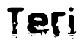 The image contains the word Teri in a stylized font with a static looking effect at the bottom of the words