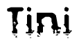 The image contains the word Tini in a stylized font with a static looking effect at the bottom of the words