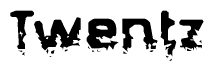 The image contains the word Twentz in a stylized font with a static looking effect at the bottom of the words