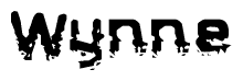 The image contains the word Wynne in a stylized font with a static looking effect at the bottom of the words