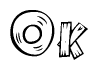 The clipart image shows the name Ok stylized to look as if it has been constructed out of wooden planks or logs. Each letter is designed to resemble pieces of wood.