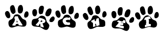 Animal Paw Prints with Archei Lettering