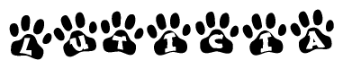 Animal Paw Prints with Luticia Lettering