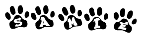 Animal Paw Prints with Samie Lettering