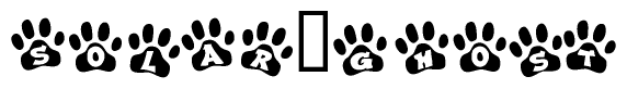Animal Paw Prints with Solar ghost Lettering