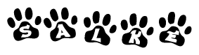 Animal Paw Prints with Salke Lettering