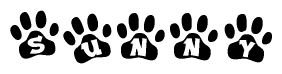 Animal Paw Prints with Sunny Lettering