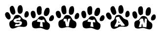 Animal Paw Prints with Stvtan Lettering