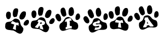 Animal Paw Prints with Trista Lettering